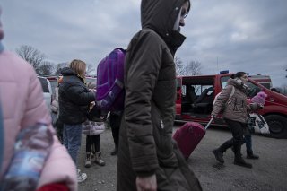 Des réfugiés ukrainiens sont en route pour la frontière avec la Pologne (archives).